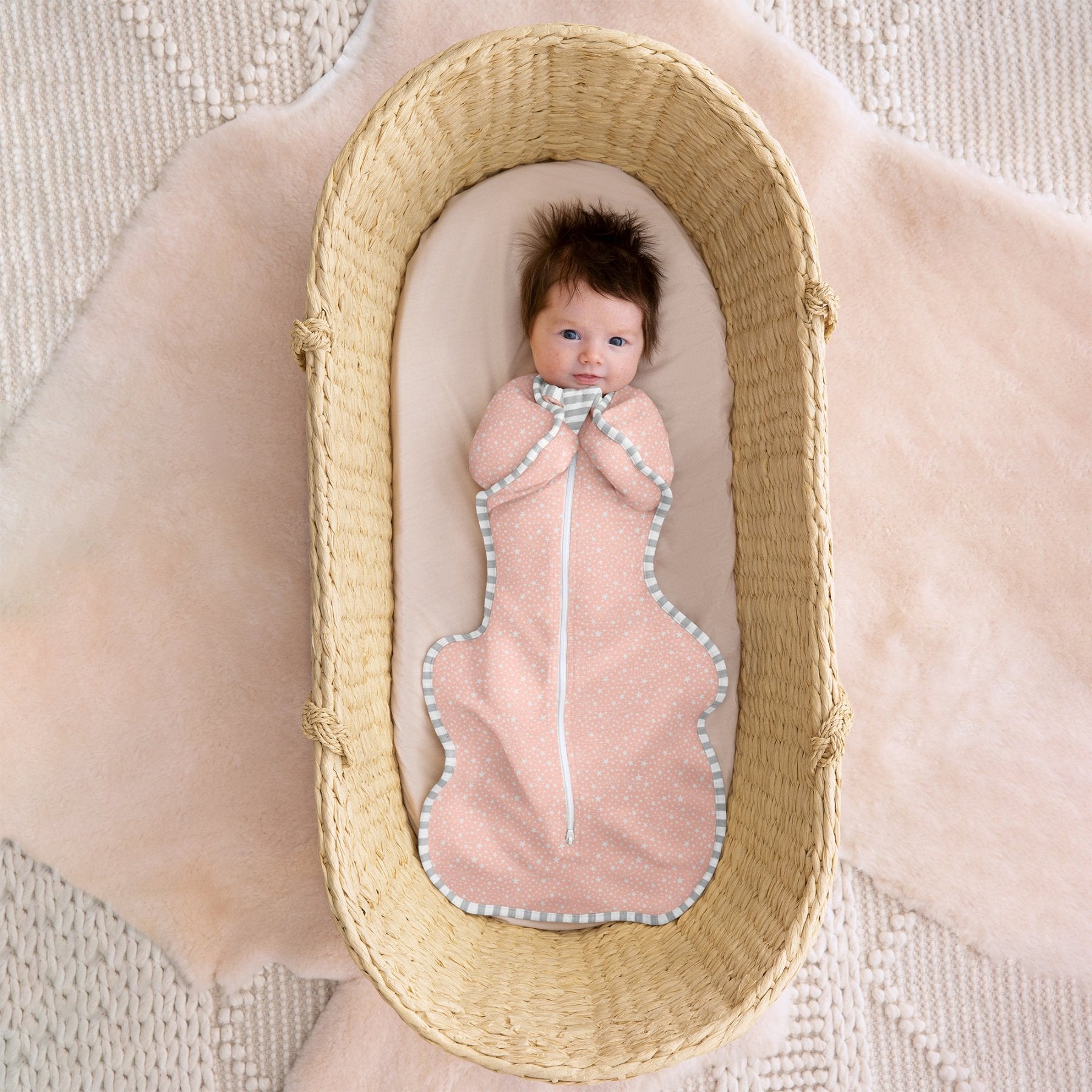 Swaddle Up™ Designer 1.0 TOG Stardust Pink Love to Dream™ NZ Love