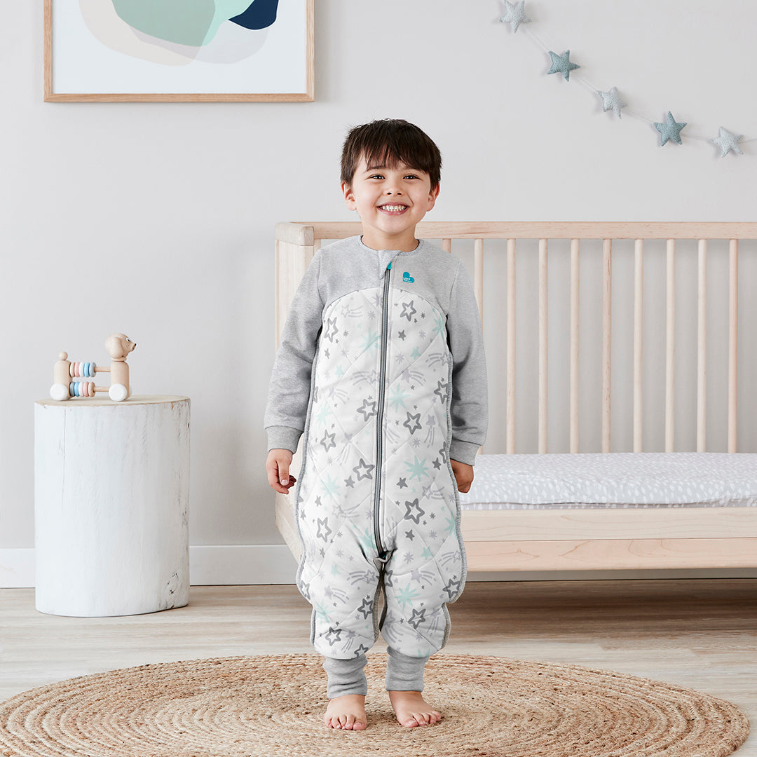 Sleep Suit Organic Cold 3.5 TOG Stars Mint Love to Dream NZ