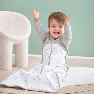 Sleep Bag Organic Long Sleeves 1.0 TOG - Stellar White