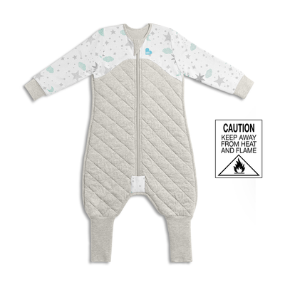 Sleep Suit Warm 2.5 TOG - White Stars (6-12mths)