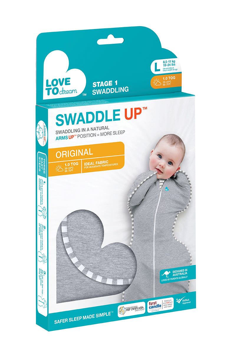 Swaddle Up™ Original 1.0 TOG - Grey - Love to Dream™ NZ 