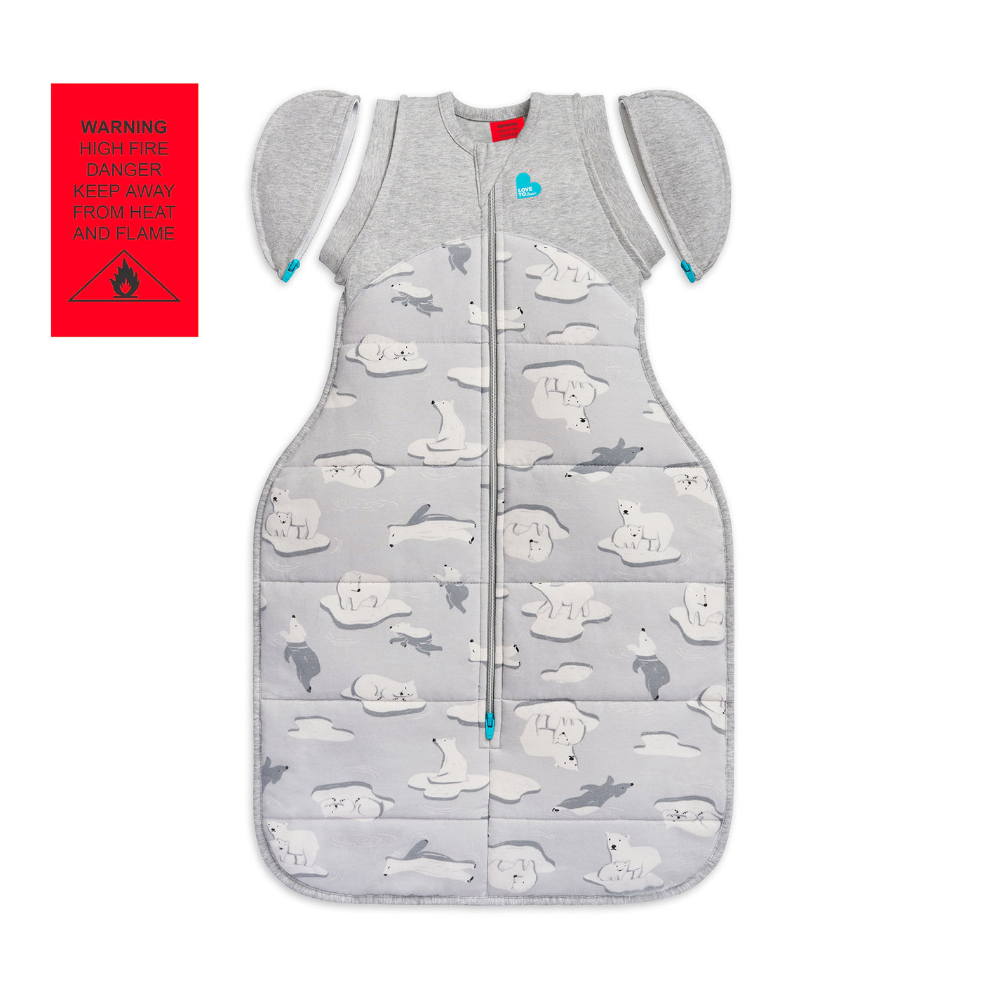 Swaddle Up™ Transition Bag Cold 3.5 TOG - South Pole Grey - Love to Dream™ NZ 