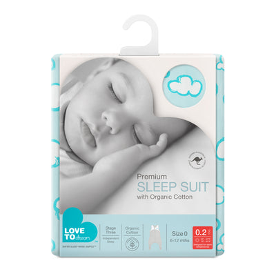 Sleep Suit Organic Warm 0.2 TOG - Clouds - Love to Dream™ NZ 