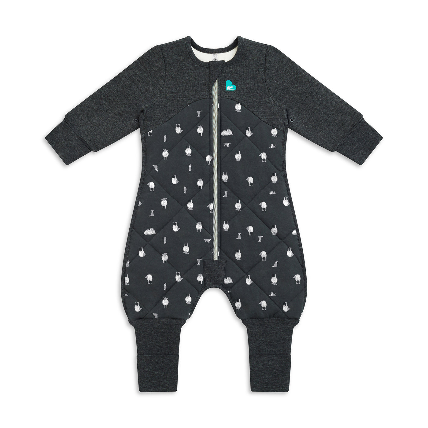 Sleep Suit Organic Cool 2.5 TOG - Lambs Best Friend Charcoal - Love to Dream™ NZ 