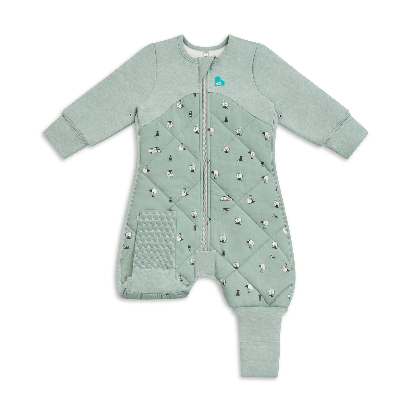 Sleep Suit Organic Cool 2.5 TOG - Lambs Best Friend Olive - Love to Dream™ NZ 
