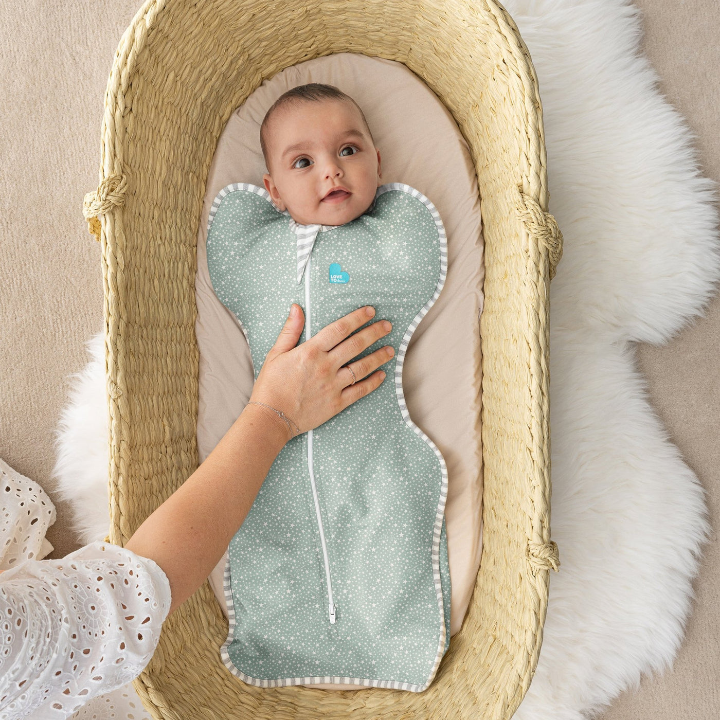 Swaddle Up™ Designer 1.0 TOG - Stardust Olive - Love to Dream™ NZ 