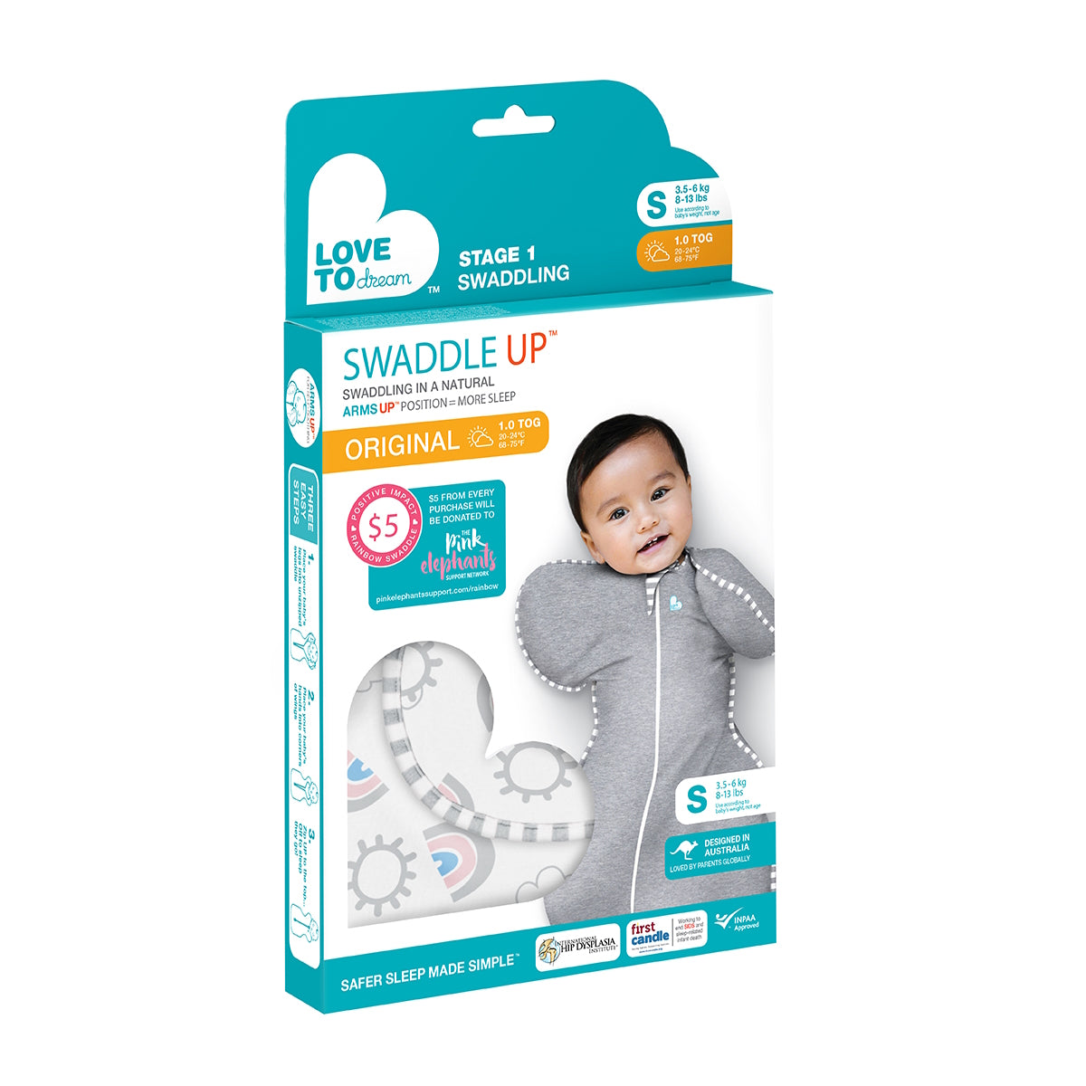 Swaddle Up™ Original 1.0 TOG - Rainbow - Love to Dream™ NZ 