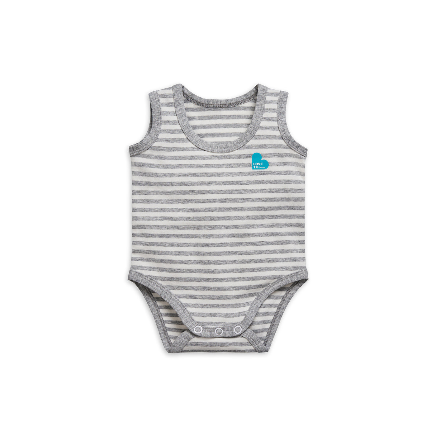 Sleeveless Bodysuit - Grey Stripe - Love to Dream™ NZ 