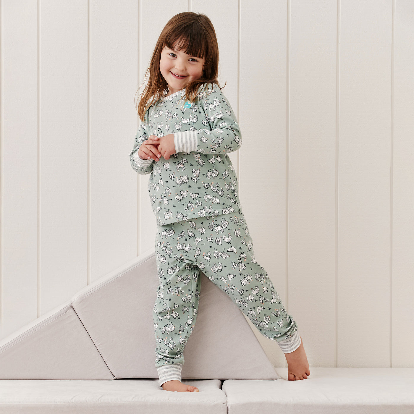 Kids Long Sleeve Pyjama Set - Olive - Love to Dream™ NZ 