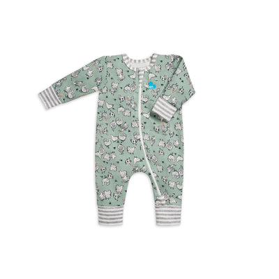 Long Sleeve Footless Romper - Olive - Love to Dream™ NZ 