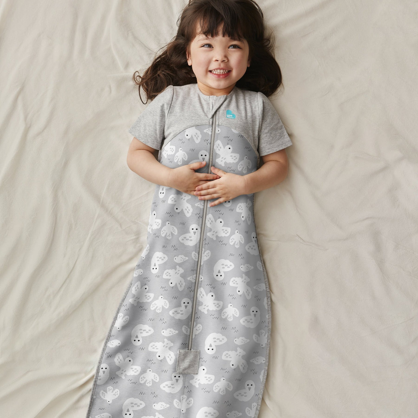 Sleep Bag Organic 1.0 TOG Dove Grey Love to Dream NZ Love