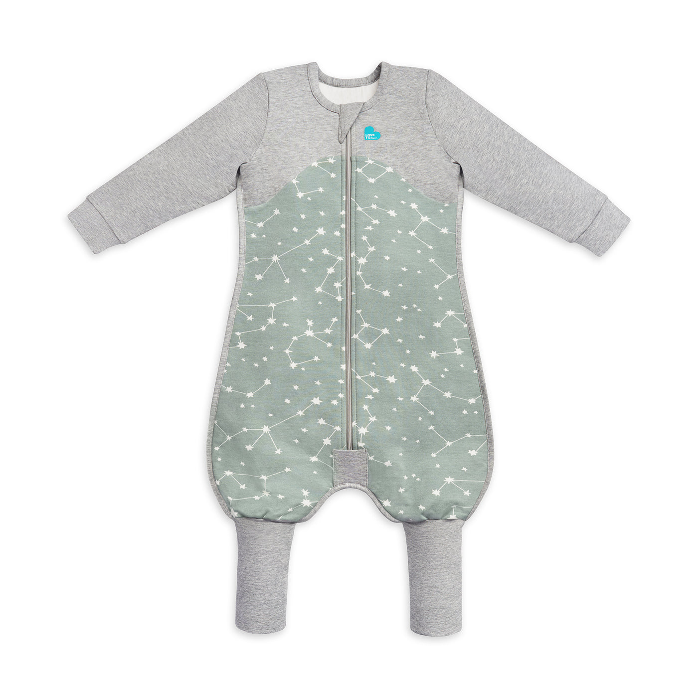 Sleep Suit Long Sleeve 1.0 TOG Organic - Olive Stellar - Love to Dream™ NZ 