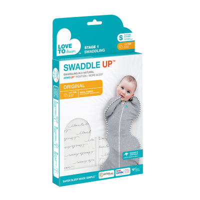 The Swaddle Up™ by Love to Dream is the only zip-up swaddle with patented “wings” that allows your baby to sleep in a natural Arms Up™ position for true Self-Soothing™. 