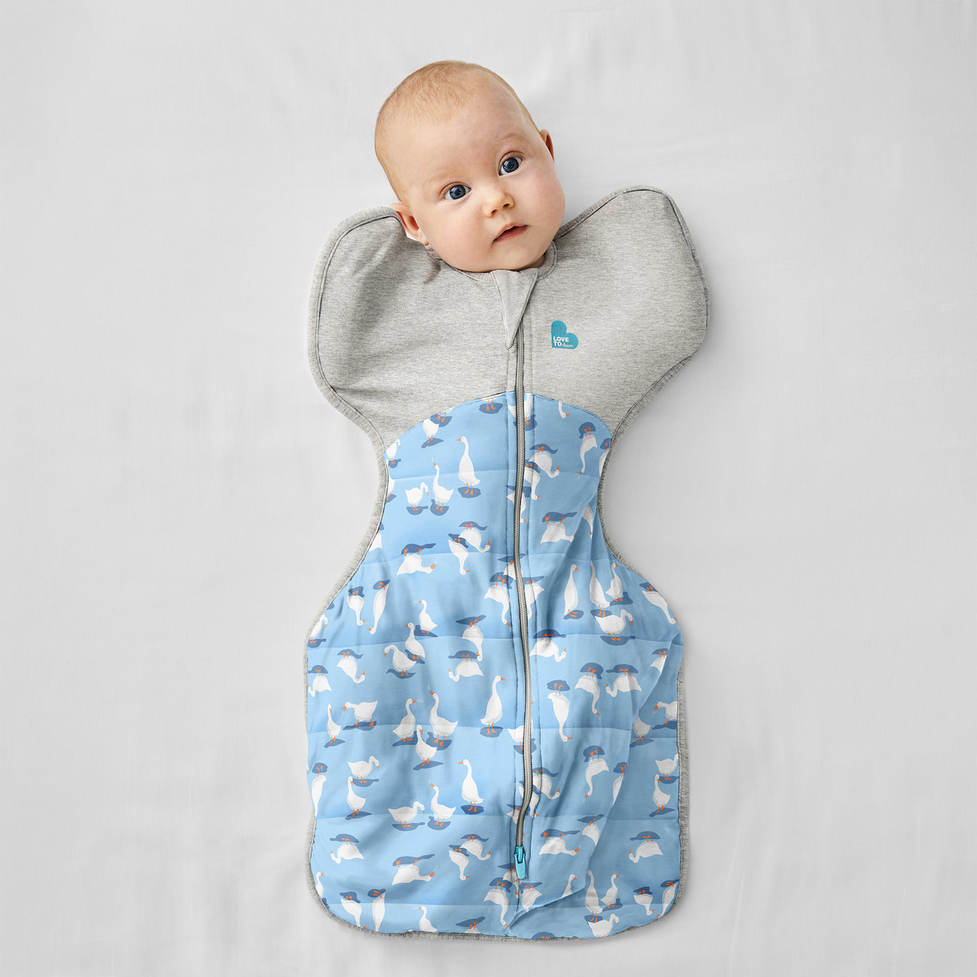 Swaddle Up™ Warm 2.5 TOG - Silly Goose Dusty Blue - Love to Dream™ NZ 