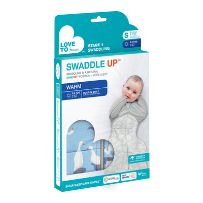 Swaddle Up™ Warm 2.5 TOG - Silly Goose Dusty Blue - Love to Dream™ NZ 