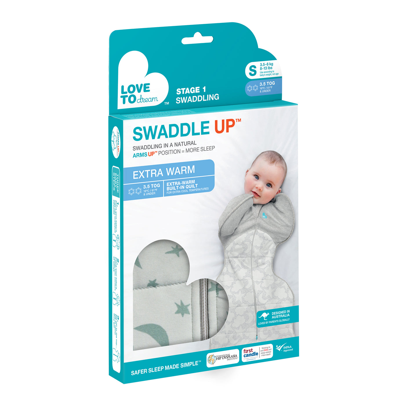 Swaddle Up™ Extra Warm 3.5 TOG - Moonlight Olive - Love to Dream™ NZ 