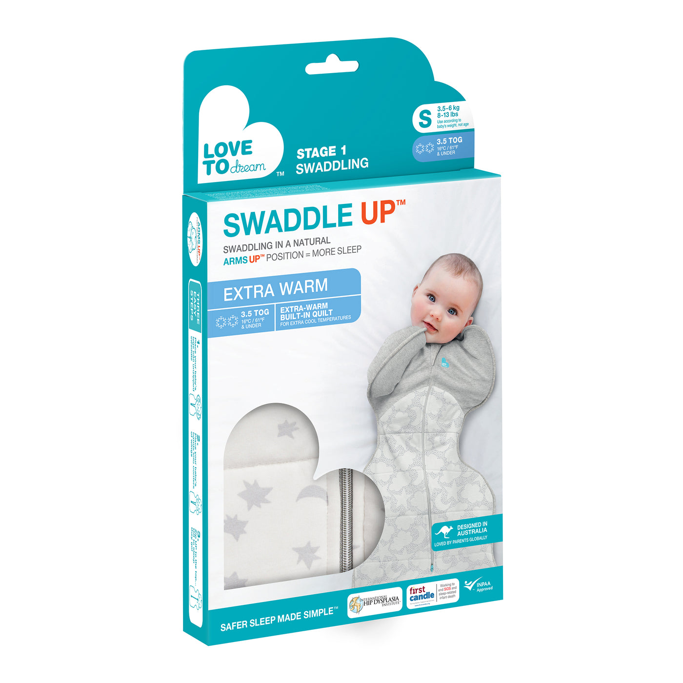 Swaddle Up™ Extra Warm 3.5 TOG - Moonlight White - Love to Dream™ NZ 