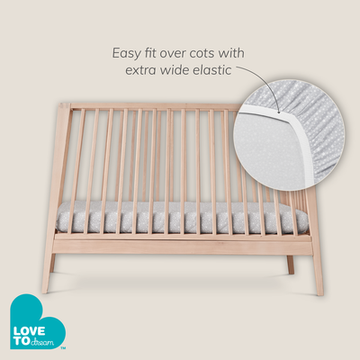 Fitted Cot/Crib Sheet 2pk - Grey - Love to Dream™ NZ 