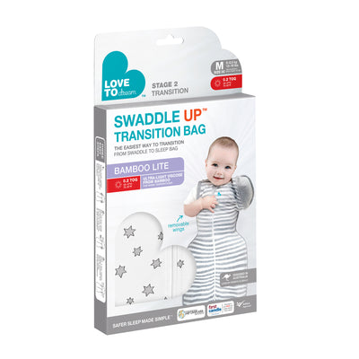 Swaddle Up™ Transition Bag Bamboo Lite 0.2 TOG - Super Star - Love to Dream™ NZ 