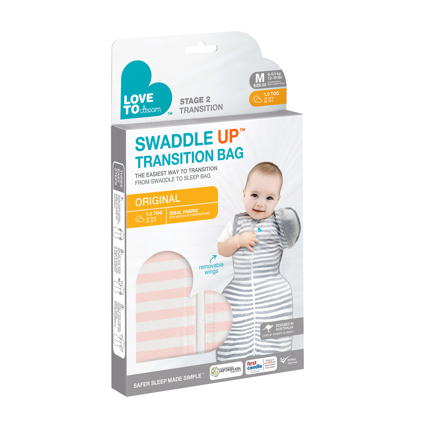 Swaddle Up™ Transition Bag 1.0 TOG - Dusty Pink - Love to Dream™ NZ 
