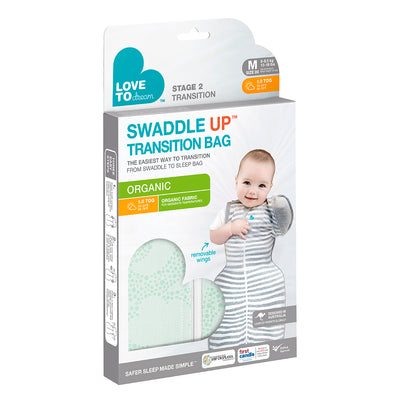 Swaddle Up™ Transition Bag Organic 1.0 TOG - Mint Celestial - Love to Dream™ NZ 